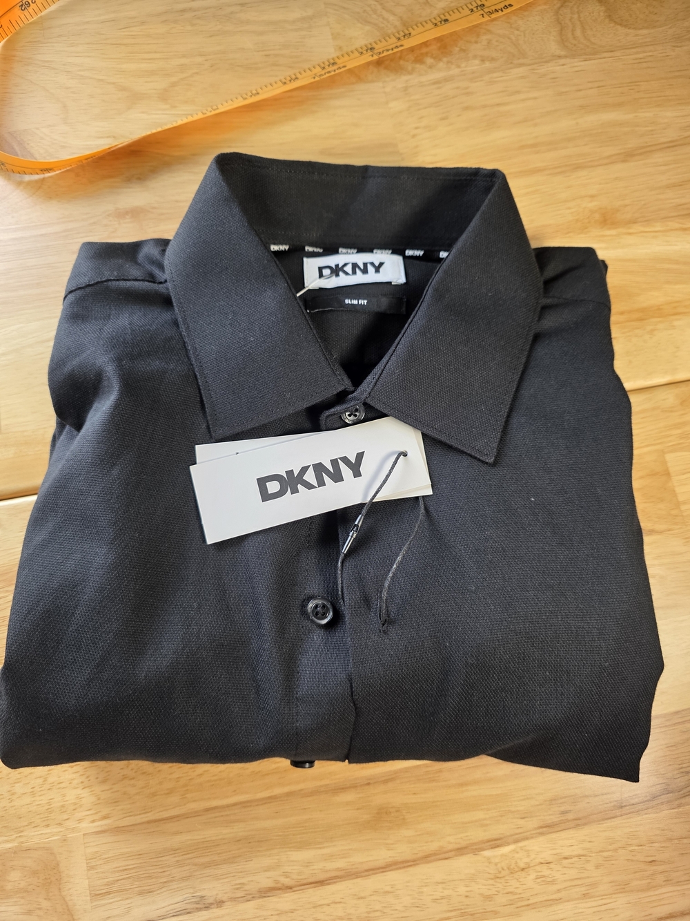 NWT DKNY Large Men’s Black Dress Shirt - Classic Point Collar